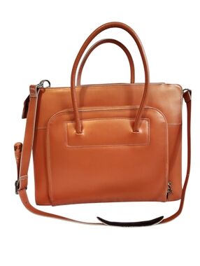 McKlein Leather Briefcase Orange